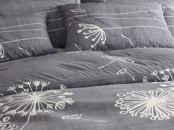 Bombažna posteljnina SOFT MEADOW siva Dimenzije posteljnine: 70 x 90 cm | 140 x 200 cm