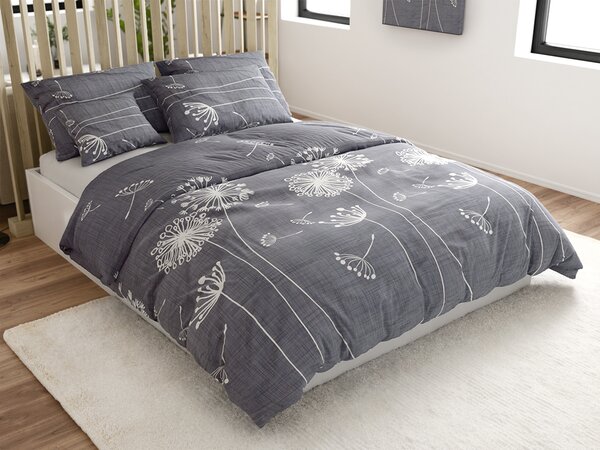 Bombažna posteljnina SOFT MEADOW siva Dimenzije posteljnine: 70 x 90 cm | 140 x 200 cm