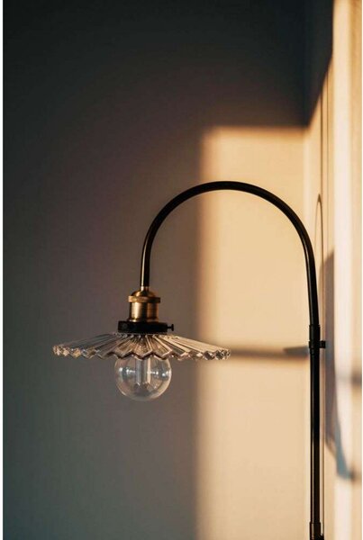 Globen Lighting stenska svetilka COBBLER, prozorna, višina 75 cm, Prozorna, Dnevna soba / jedilnica, Kovina, Vintage, Stenska vtičnica spodaj