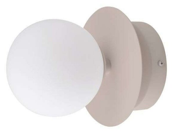 Globen Lighting stenska svetilka ART DECO, bež/bela Ø 16 cm IP44, zatemnjen, Bež, Dnevna soba / jedilnica, Kovina, Dizajn, Globus