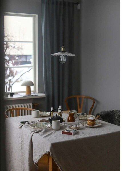 Globen Lighting obesna svetilka COBBLER, prozorna, Ø 25 cm, zatemnjen, Prozorna, Dnevna soba / jedilnica, Kovina, Vintage