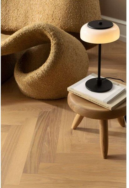 Nuura Aps LED namizna svetilka Blossi, višina 31 cm, črna/opal, zatemnjen, Črna, Dnevna soba / jedilnica, Kovina, Skandinavski