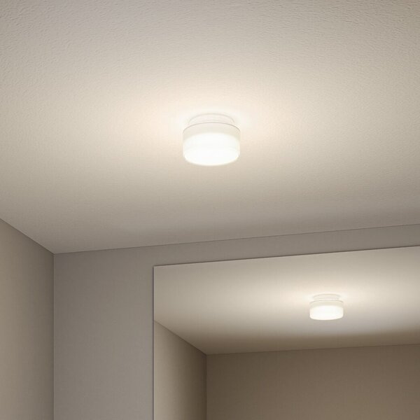 Paulmann LED stropna svetilka Maro, bela, Ø 16 cm, IP44, Bela, Kopalnica, Plastika, Sodobni