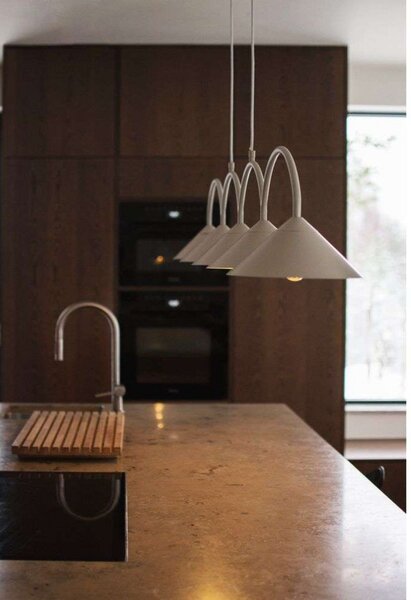 Globen Lighting viseča svetilka CURVE 5, bež, 5-žarčkov, 165 cm, zatemnjen, Bež, Dnevna soba / jedilnica, Kovina, Vintage