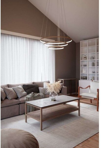 By Rydéns LED obesna svetilka Trione znamke Rydens, naravna, Ø 80 cm, les, Les, Dnevna soba / jedilnica, Les, Sodobni