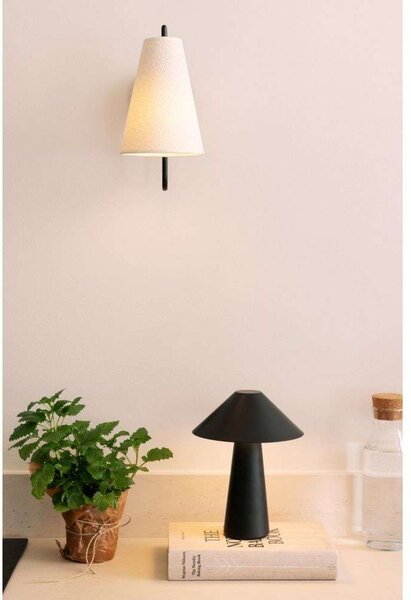 Globen Lighting Akku-Tischleuchte Cannes, črna 26 cm IP44, zatemnjen, Črna, Dnevna soba / jedilnica, Plastika, Skandinavski