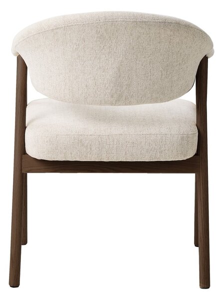 Kremno beli jedilni stoli v kompletu z nasloni za roke 2 ks iz masivnega hrasta Elk – Unique Furniture