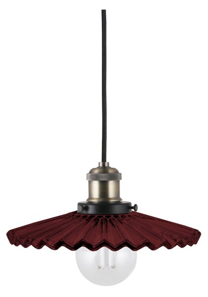 Globen Lighting obesna svetilka COBBLER, temno rdeča, Ø 25 cm, zatemnjen, Rdeča, Dnevna soba / jedilnica, Steklo, Vintage