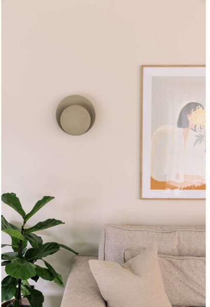Globen Lighting stenska svetilka ORBIT, bež, Ø 30 cm, Bež, Dnevna soba / jedilnica, Kovina, Dizajn