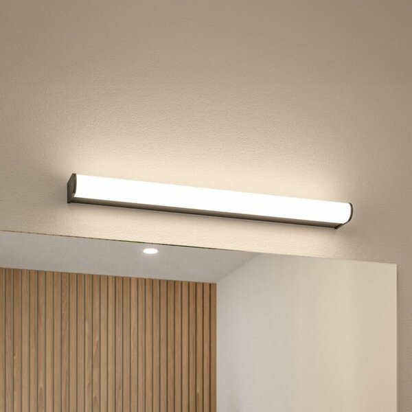 Paulmann LED stenska svetilka Arneb, črna, 59 cm 3.000 K IP44, Črna, Kopalnica, Aluminij, Sodobni
