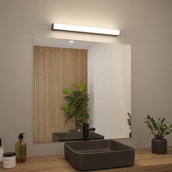 Paulmann LED stenska svetilka Arneb, črna, 59 cm 3.000 K IP44, Črna, Kopalnica, Aluminij, Sodobni