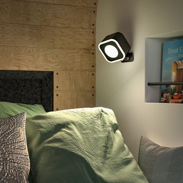 Paulmann LED-akumulatorska namizna svetilka Varia, črna, 37 cm dim CCT, zatemnjen, Črna, Dnevna soba / jedilnica, Plastika, Sodobni