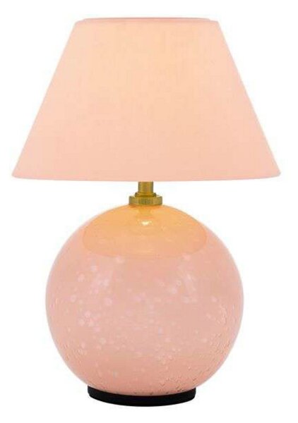 Globen Lighting Akku-Tischleuchte IRIS, roza, višina 23 cm, zatemnjen, Roza / rosé, Dnevna soba / jedilnica, Steklo, Vintage