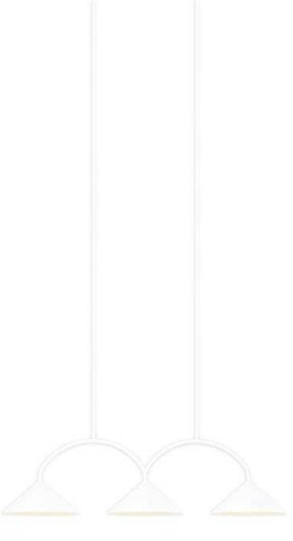 Globen Lighting viseča svetilka CURVE 3, bela, 3-svetilna, 95 cm, zatemnjen, Bela, Dnevna soba / jedilnica, Kovina, Vintage