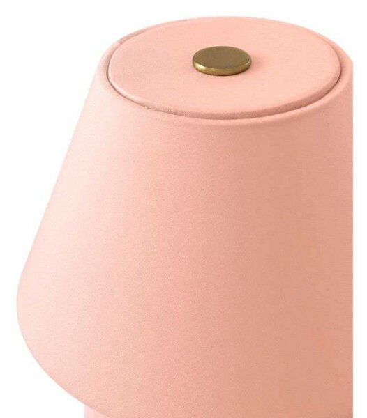 Globen Lighting Akku-Tischleuchte IRIS, roza, višina 23 cm, zatemnjen, Roza / rosé, Dnevna soba / jedilnica, Steklo, Vintage