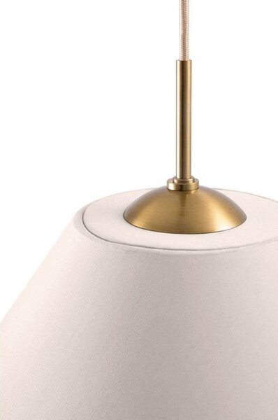 Globen Lighting viseča svetilka IRIS, krem, Ø 50 cm, zatemnjen, Bež, Dnevna soba / jedilnica, Tkanine / tekstil, Vintage