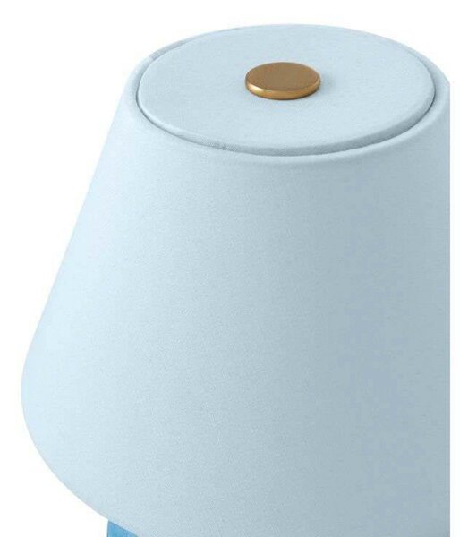 Globen Lighting Akku-Tischleuchte IRIS, modra, višina 23 cm, zatemnjen, Modra, Dnevna soba / jedilnica, Steklo, Vintage