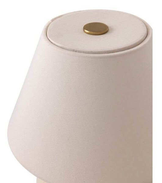 Globen Lighting Akku-Tischleuchte IRIS, krem, višina 23 cm, zatemnjen, Bež, Dnevna soba / jedilnica, Steklo, Vintage