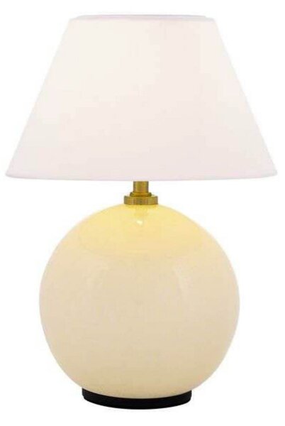 Globen Lighting Akku-Tischleuchte IRIS, krem, višina 23 cm, zatemnjen, Bež, Dnevna soba / jedilnica, Steklo, Vintage