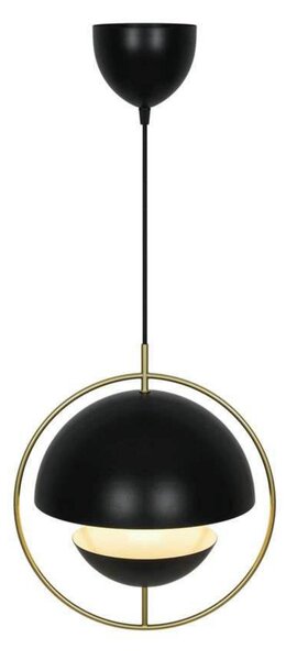 Nordlux Obesna svetilka Tavia, črna, Ø 33 cm, kovina, zatemnjen, Črna, Dnevna soba / jedilnica, Kovina, Skandinavski