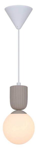 Nordlux Visoka svetilka Sadie, bež barva, Ø 15 cm, steklo/keramika, zatemnjen, Bež, Dnevna soba / jedilnica, Steklo, Skandinavski