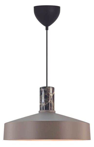 Nordlux Obesna svetilka Elvas, svetlo rjava, Ø 37 cm, kovina/marmor, zatemnjen, Rjava / rjasta, Dnevna soba / jedilnica, Kovina, Skandinavski