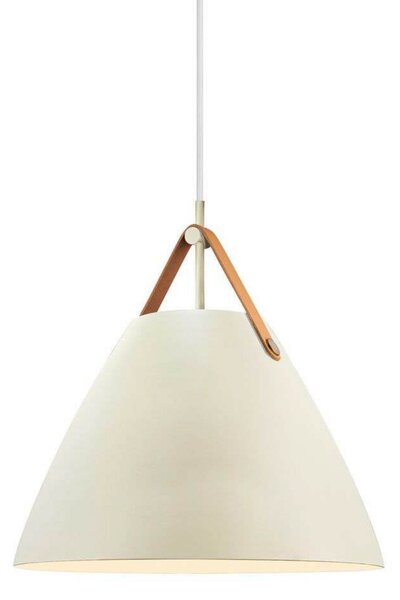 DFTP by Nordlux Visoka svetilka Strap, peščene barve, Ø 36 cm, kovina/usnje, zatemnjen, Bež, Dnevna soba / jedilnica, Tkanine / tekstil, Skandinavski