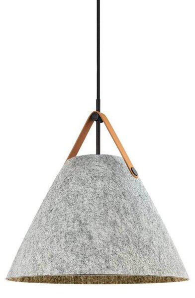 DFTP by Nordlux Visoka svetilka Strap, svetlo siva, Ø 36 cm, kovina/usnje, zatemnjen, Siva, Dnevna soba / jedilnica, Tkanine / tekstil, Skandinavski