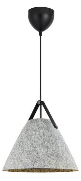DFTP by Nordlux Visoka svetilka Strap, svetlo siva, Ø 36 cm, kovina/usnje, zatemnjen, Siva, Dnevna soba / jedilnica, Tkanine / tekstil, Skandinavski