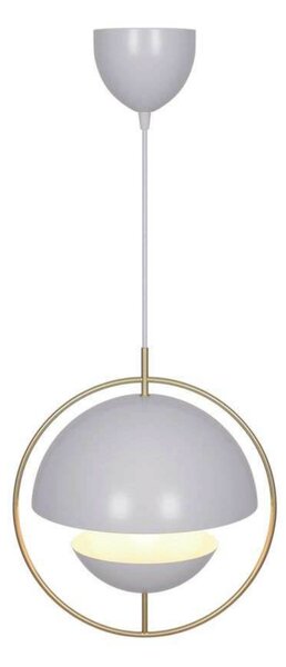 Nordlux Obesna svetilka Tavia, bela, Ø 33 cm, kovina, zatemnjen, Bela, Dnevna soba / jedilnica, Kovina, Skandinavski