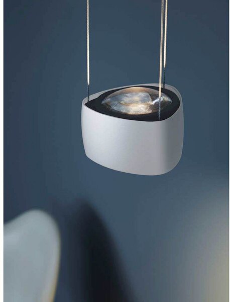 LOOM DESIGN LED-visoka svetilka Air, bela, aluminij, 13 cm, zatemnjen, Bela, Dnevna soba / jedilnica, Aluminij, Sodobni