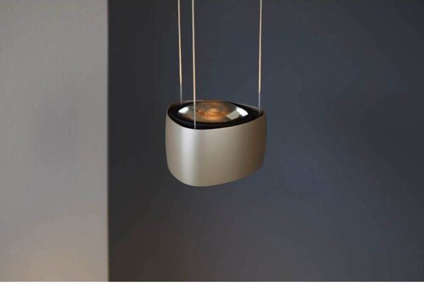 LOOM DESIGN LED-visoka svetilka Air, siva, aluminij, 13 cm, zatemnjen, Bež, Dnevna soba / jedilnica, Aluminij, Sodobni