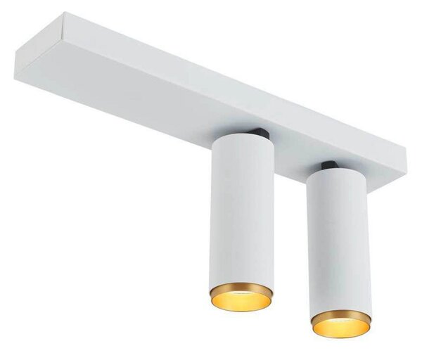 LOOM DESIGN LED stropni reflektor X-Beam, 2-krilni, bel, zatemnjen, Bela, Dnevna soba / jedilnica, Aluminij, Sodobni