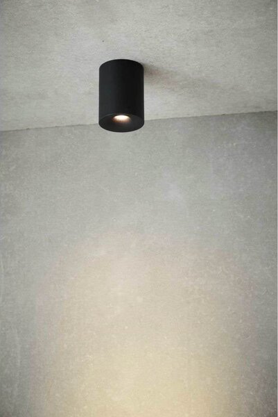 LOOM DESIGN LED stropna svetilka Nyx, črna, IP54, zatemnjen, Črna, Kopalnica, Aluminij, Sodobni