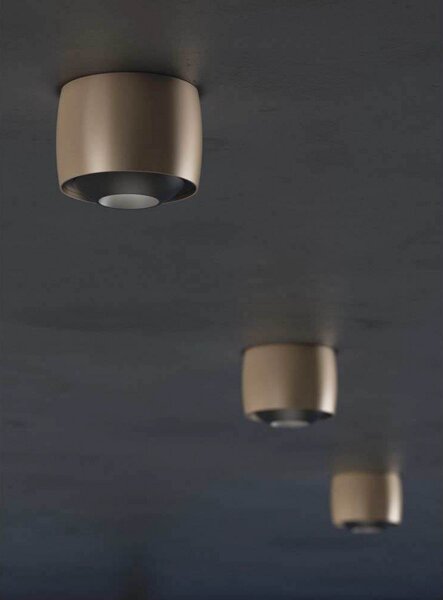 LOOM DESIGN LED stropna svetilka Air, siva, aluminij, Ø 10 cm, zatemnjen, Bež, Dnevna soba / jedilnica, Aluminij, Sodobni
