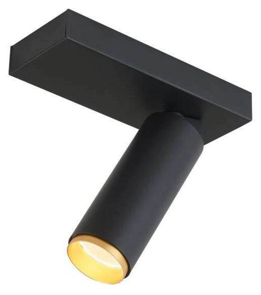 LOOM DESIGN LED stropni reflektor X-Beam, 1-flg., črn, zatemnjen, Črna, Dnevna soba / jedilnica, Aluminij, Sodobni