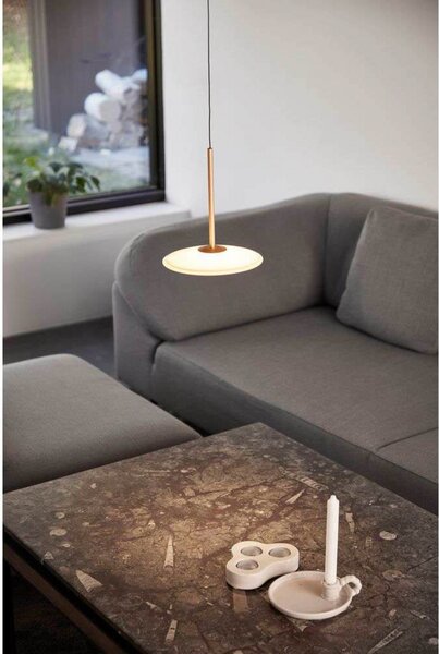 LOOM DESIGN LED obesna svetilka Solene, oranžna, steklo, Ø 20 cm, zatemnjen, Oranžna, Dnevna soba / jedilnica, Steklo, Sodobni