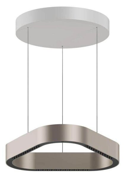 LOOM DESIGN LED-visoka svetilka Trigon, krem, aluminij, 40 cm, zatemnjen, Bež, Dnevna soba / jedilnica, Aluminij, Sodobni