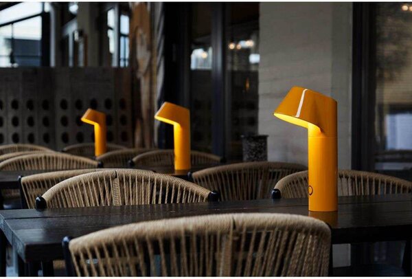 LOOM DESIGN LOOMG LED-akumulatorska namizna svetilka Willow, rumena, aluminij, IP54, zatemnjen, Rumena, Aluminij, Sodobni