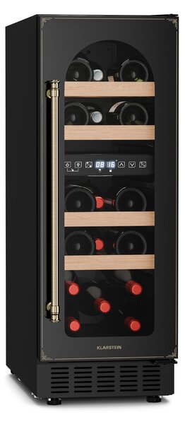 Klarstein Vinovilla Victoria 17 Built-In Duo Vilhelmine Edition, vinoteka, 17 steklenic, steklena vrata