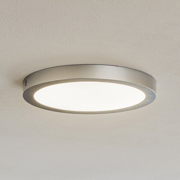 Paulmann Abia LED panel Ø 30 cm 2.700K mat krom, Siva, Dnevna soba / jedilnica, Plastika, Sodobni