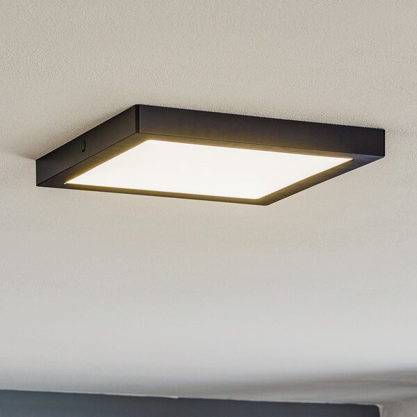 Paulmann Abia LED panel 30x30 cm 2.700K črna, Črna, Dnevna soba / jedilnica, Plastika, Sodobni