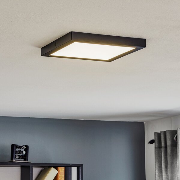 Paulmann Abia LED panel 30x30 cm 2.700K črna, Črna, Dnevna soba / jedilnica, Plastika, Sodobni