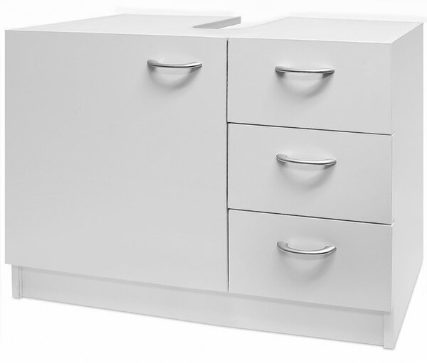 Omarica pod umivalnik s 3 predali SILKE, 63x30x54cm, bela Casaria