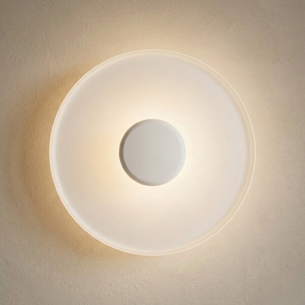 Vibia Top LED stenska svetilka Ø 40 cm bela, zatemnjen, Bela, Dnevna soba / jedilnica, Kovina, Sodobni