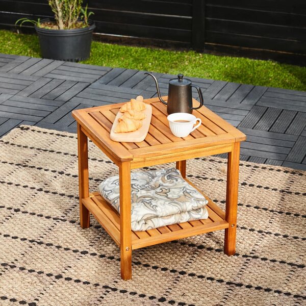 Lesena odlagalna mizica WASHINGTON, 45x45x45cm, rjava Casaria