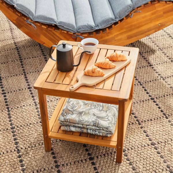 Lesena odlagalna mizica WASHINGTON, 45x45x45cm, rjava Casaria