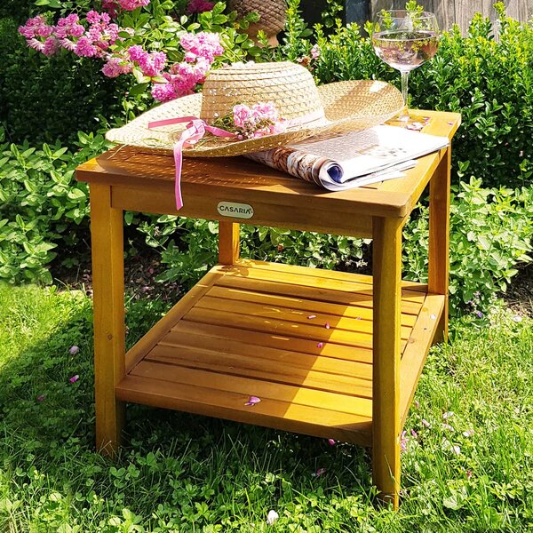 Lesena odlagalna mizica WASHINGTON, 45x45x45cm, rjava Casaria