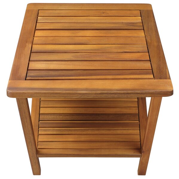 Lesena odlagalna mizica WASHINGTON, 45x45x45cm, rjava Casaria