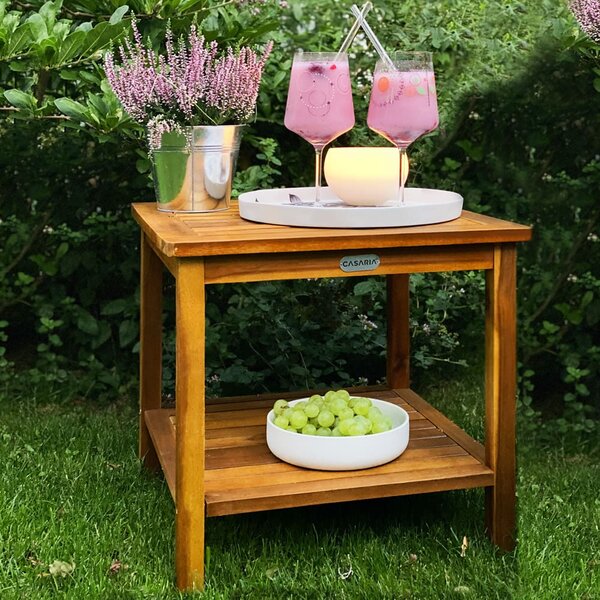 Lesena odlagalna mizica WASHINGTON, 45x45x45cm, rjava Casaria